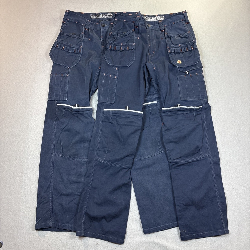 Lot 2 Kontra CAT2 OSHA Compliant FR Nuts & Bolts Safety Pants Uniform Mens 32x34